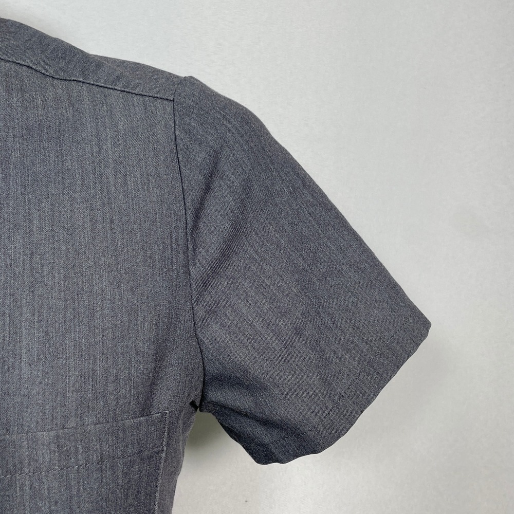 FIGS Catarina One-Pocket Charcoal Gray Heather Scrub Top Women's XXS - Picture 7 of 10